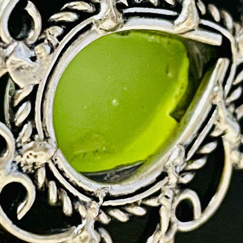 Silver and Lime Green Boho Earrings, NWOT - Picture 13 of 15